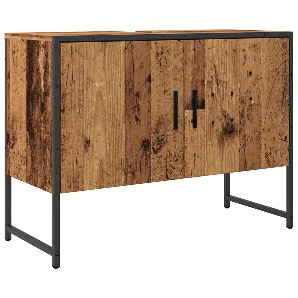 Ντουλάπι νιπτήρα μπάνιου Παλιό ξύλο 80x33x60 cm - Pakobazaar