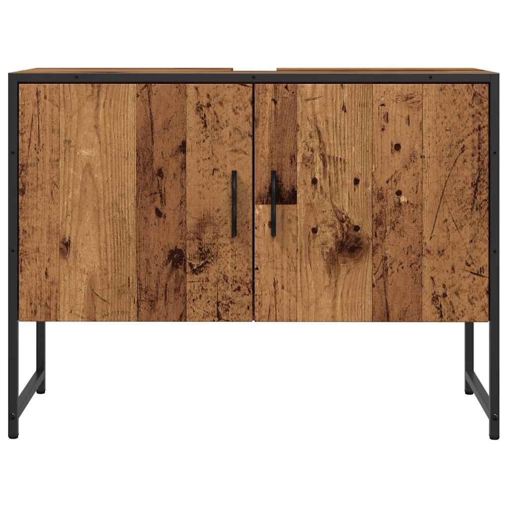 Ντουλάπι νιπτήρα μπάνιου Παλιό ξύλο 80x33x60 cm - Pakobazaar
