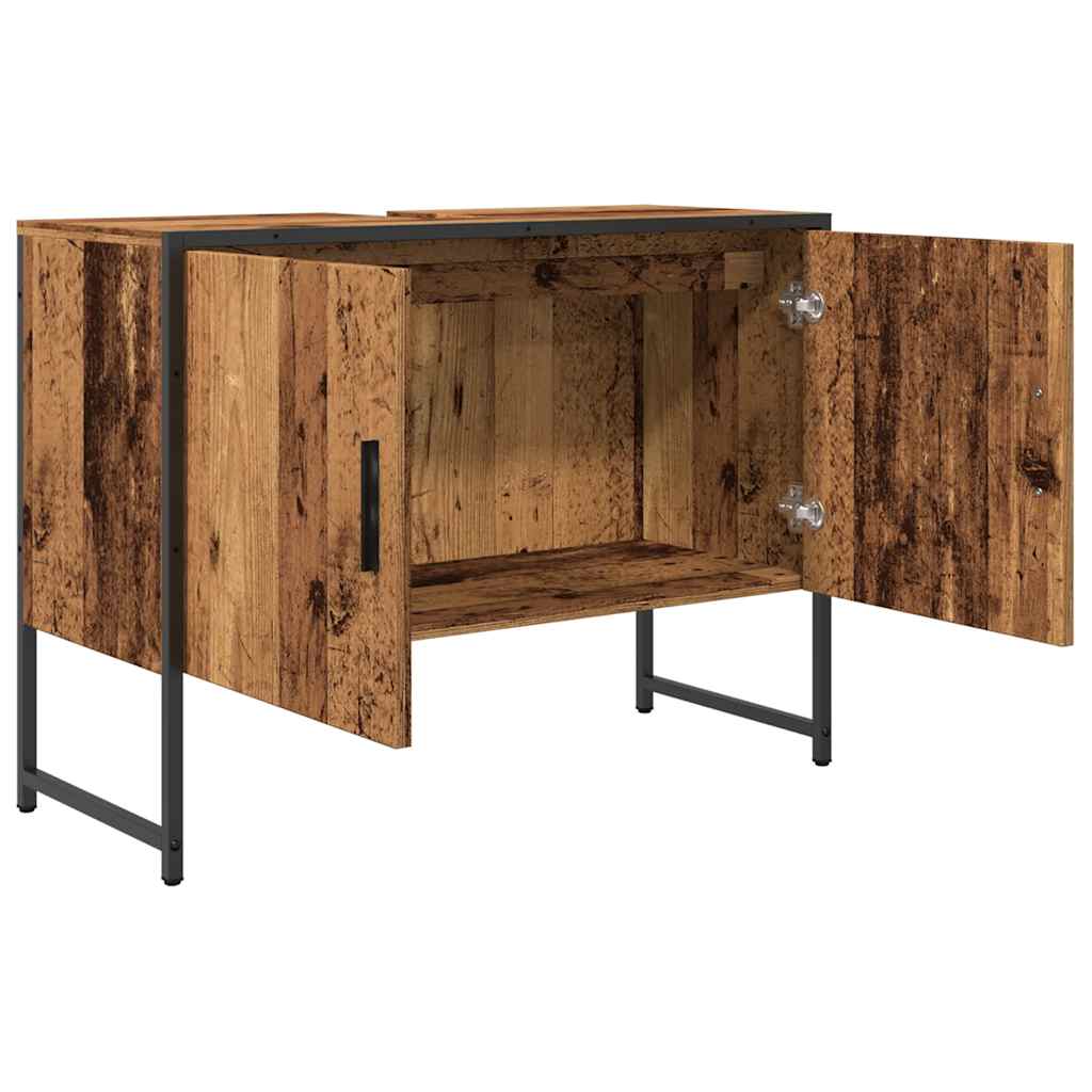 Ντουλάπι νιπτήρα μπάνιου Παλιό ξύλο 80x33x60 cm - Pakobazaar