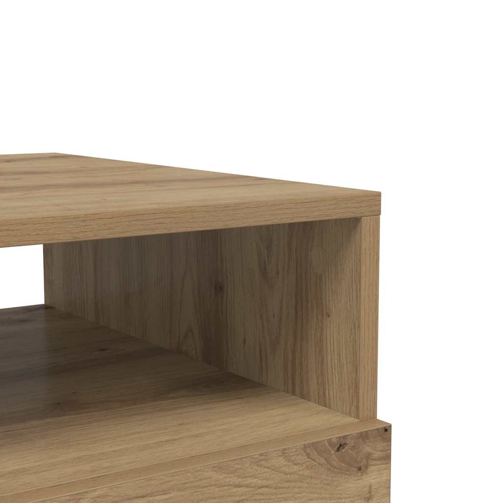 Τραπεζάκι Σαλονιού με LED Artisan Δρυς 90 x 49 x 40 εκ.