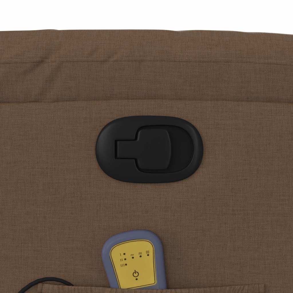 Πολυθρόνα Μασάζ Ανακλινόμενη Καφέ Υφασμάτινη - Pakobazaar