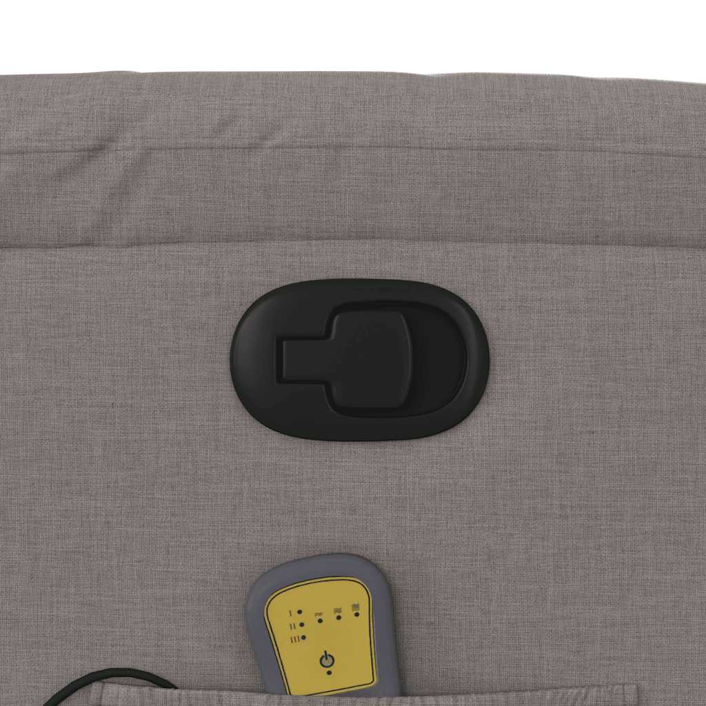 Πολυθρόνα Μασάζ Ανακλινόμενη Taupe Υφασμάτινη - Pakobazaar