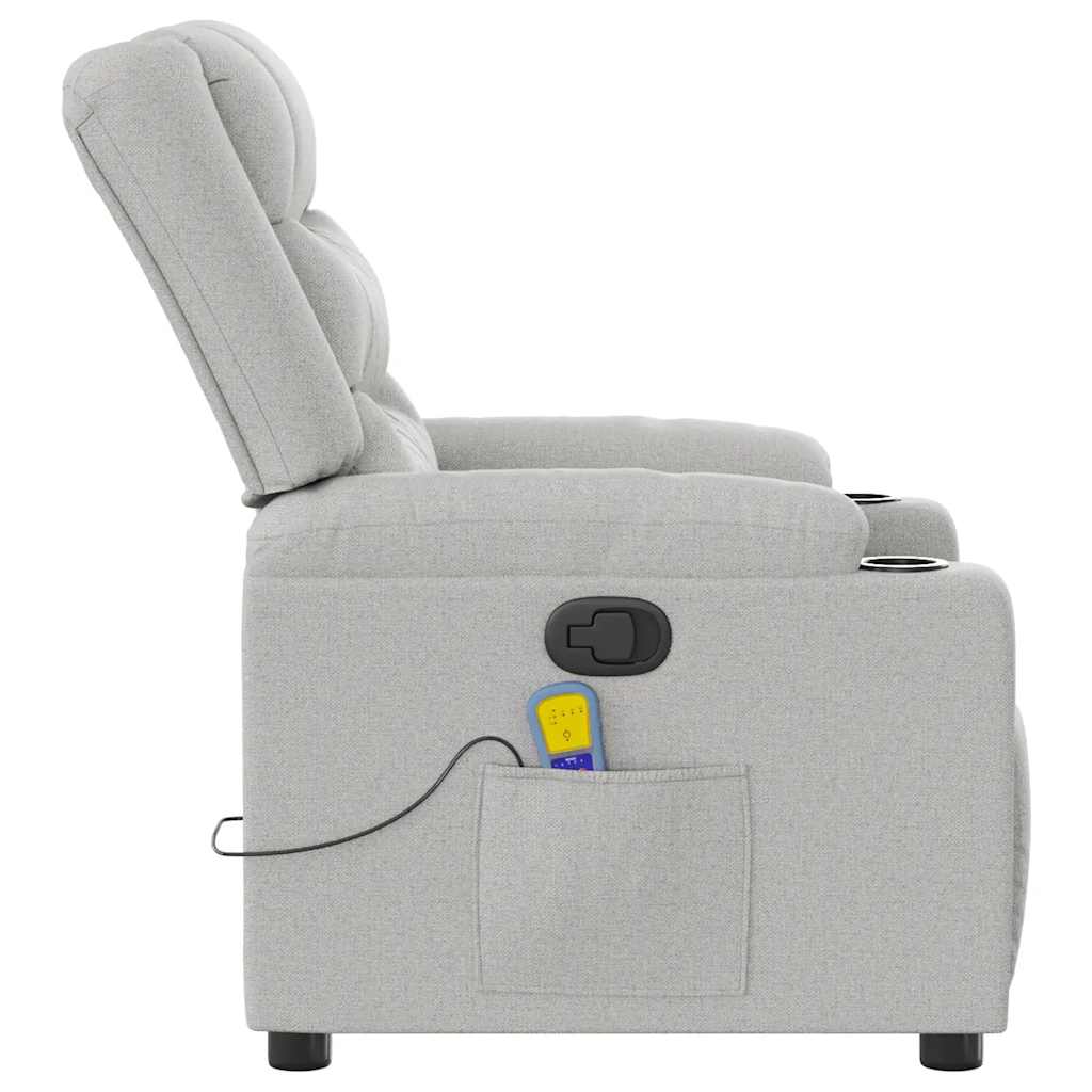 καρέκλα ανάκλισης μασάζ Cloud Grey Fabric