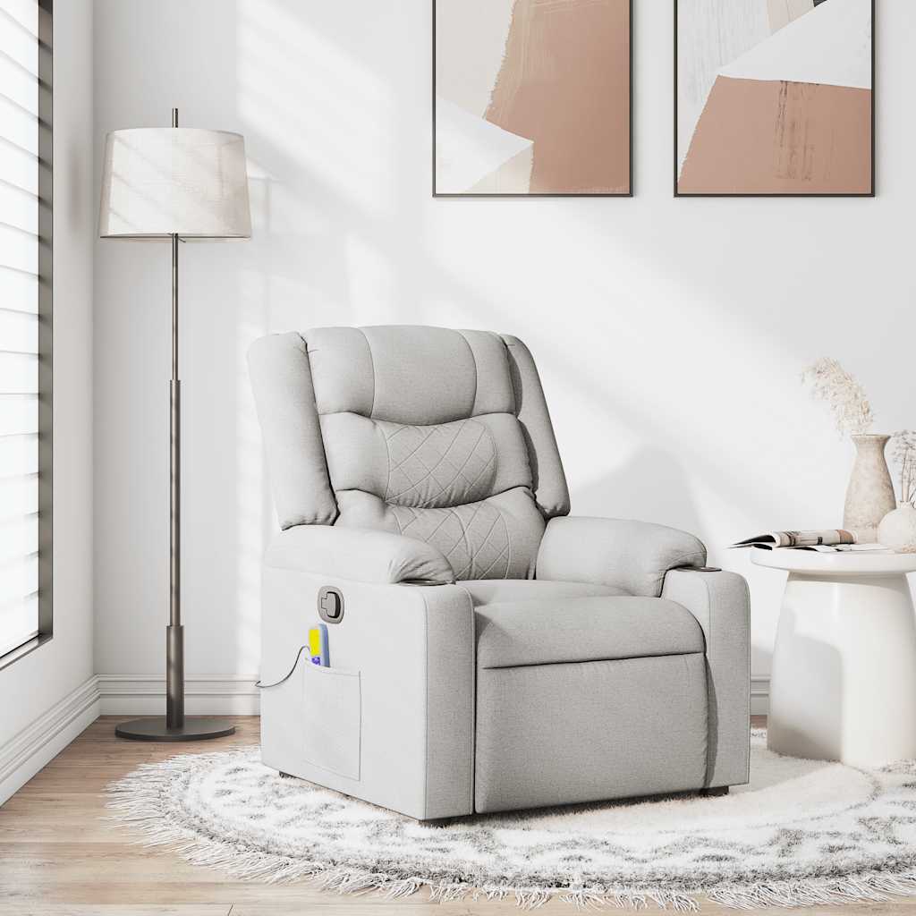 καρέκλα ανάκλισης μασάζ Cloud Grey Fabric