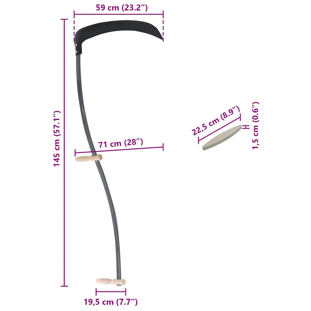 Δρεπάνι με πέτρα λείανσης 145 cm