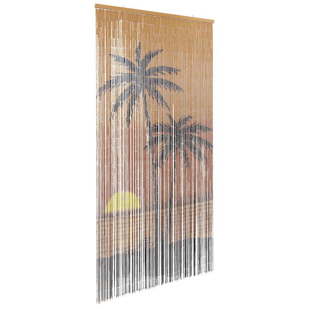 Έντομο κουρτίνα πόρτας Palm Tree Print 100x220 cm Μπαμπού