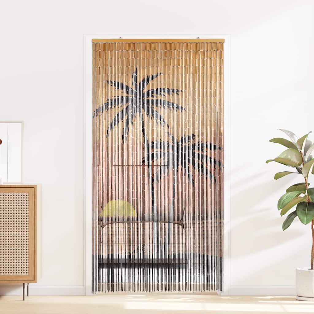 Έντομο κουρτίνα πόρτας Palm Tree Print 100x220 cm Μπαμπού