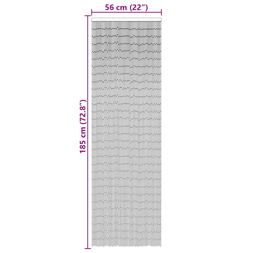 Έντομο κουρτίνα πόρτας Σκούρο γκρι 56x185 cm Μπαμπού