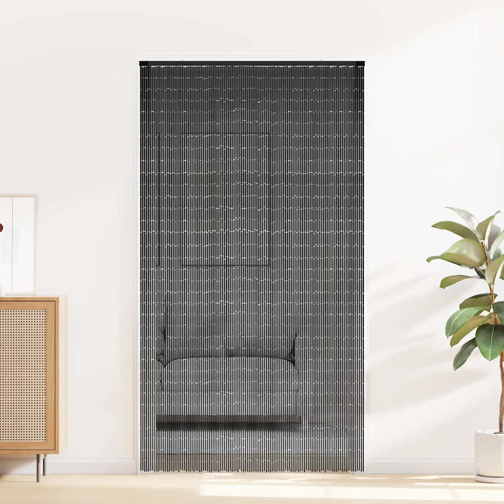 Έντομο κουρτίνα πόρτας Σκούρο γκρι 120x220 cm Μπαμπού