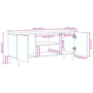 Έπιπλο Τηλεόρασης Μαύρο 105 x 33 x 46 εκ. Επεξεργασμένο Ξύλο