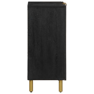 Μπουφές Μαύρος 60x33x75 εκ. από Επεξεργασμένο Ξύλο