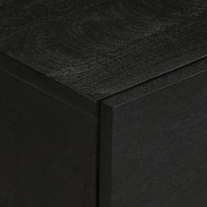 Κομοδίνο Μαύρο 50x33x62 εκ. από Επεξεργασμένο Ξύλο