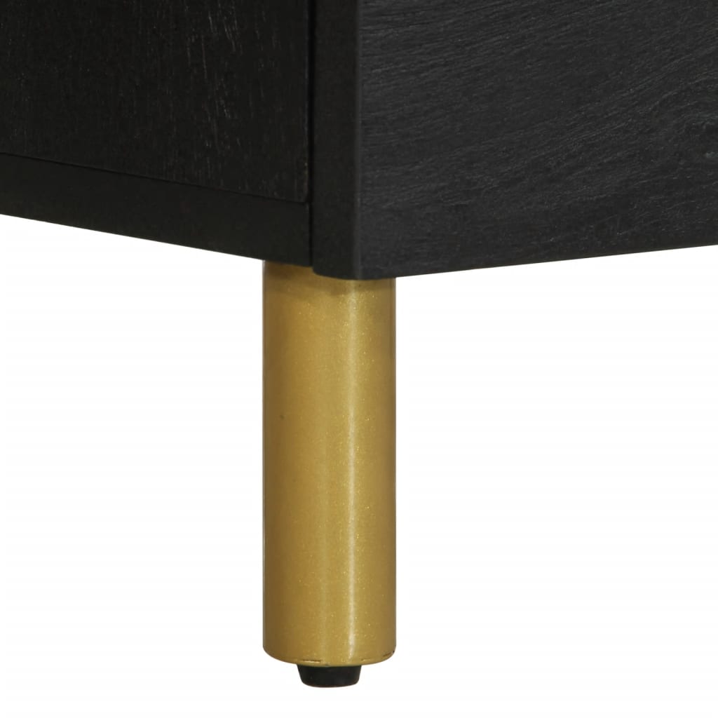 Κομοδίνο Μαύρο 50x33x62 εκ. από Επεξεργασμένο Ξύλο