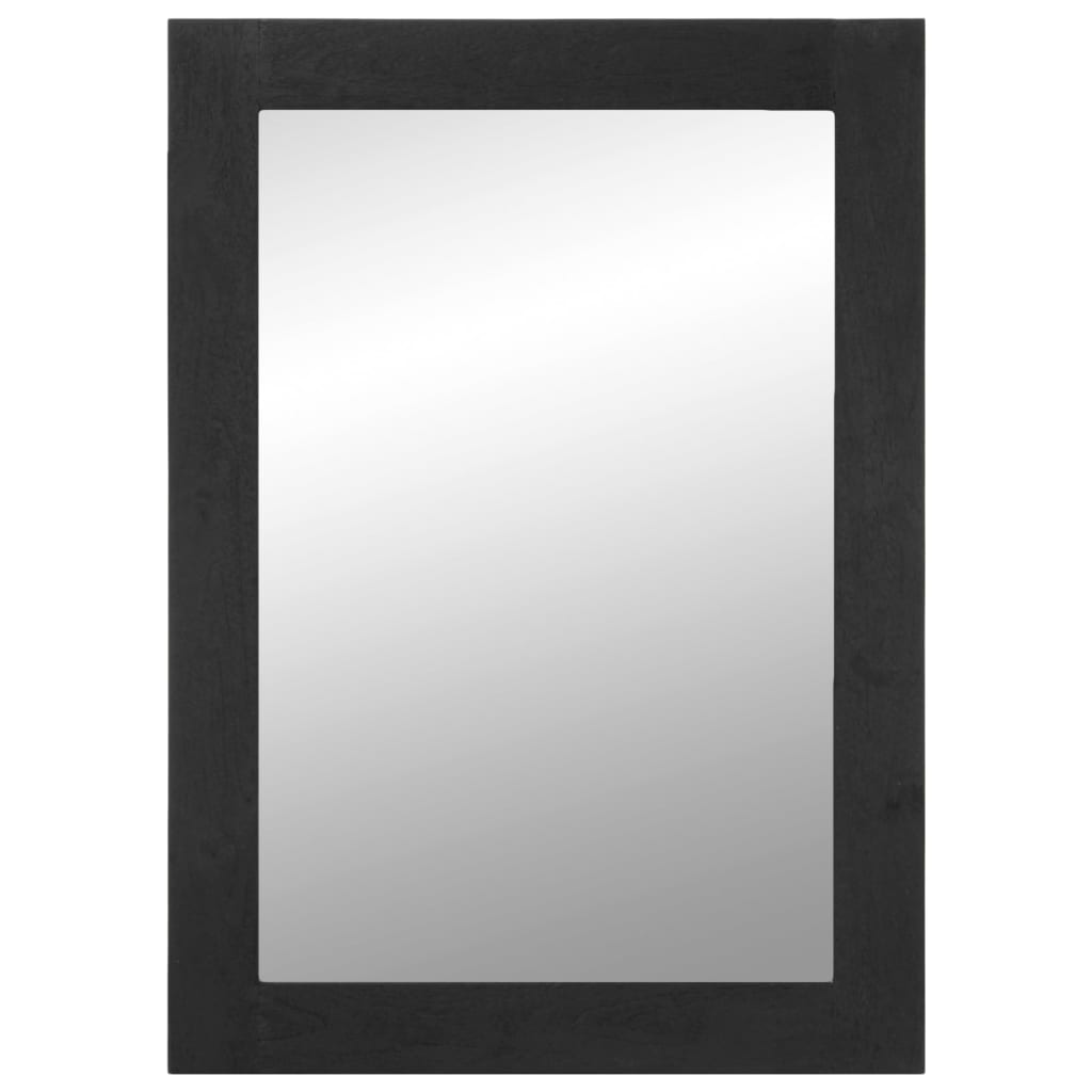 Καθρέφτης Μπάνιου Μαύρος 50x70x2,5 εκ. Επεξ. Ξύλο/Oρείχαλκος