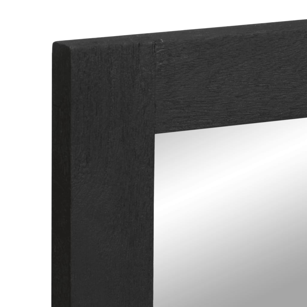 Καθρέφτης Μπάνιου Μαύρος 50x70x2,5 εκ. Επεξ. Ξύλο/Oρείχαλκος