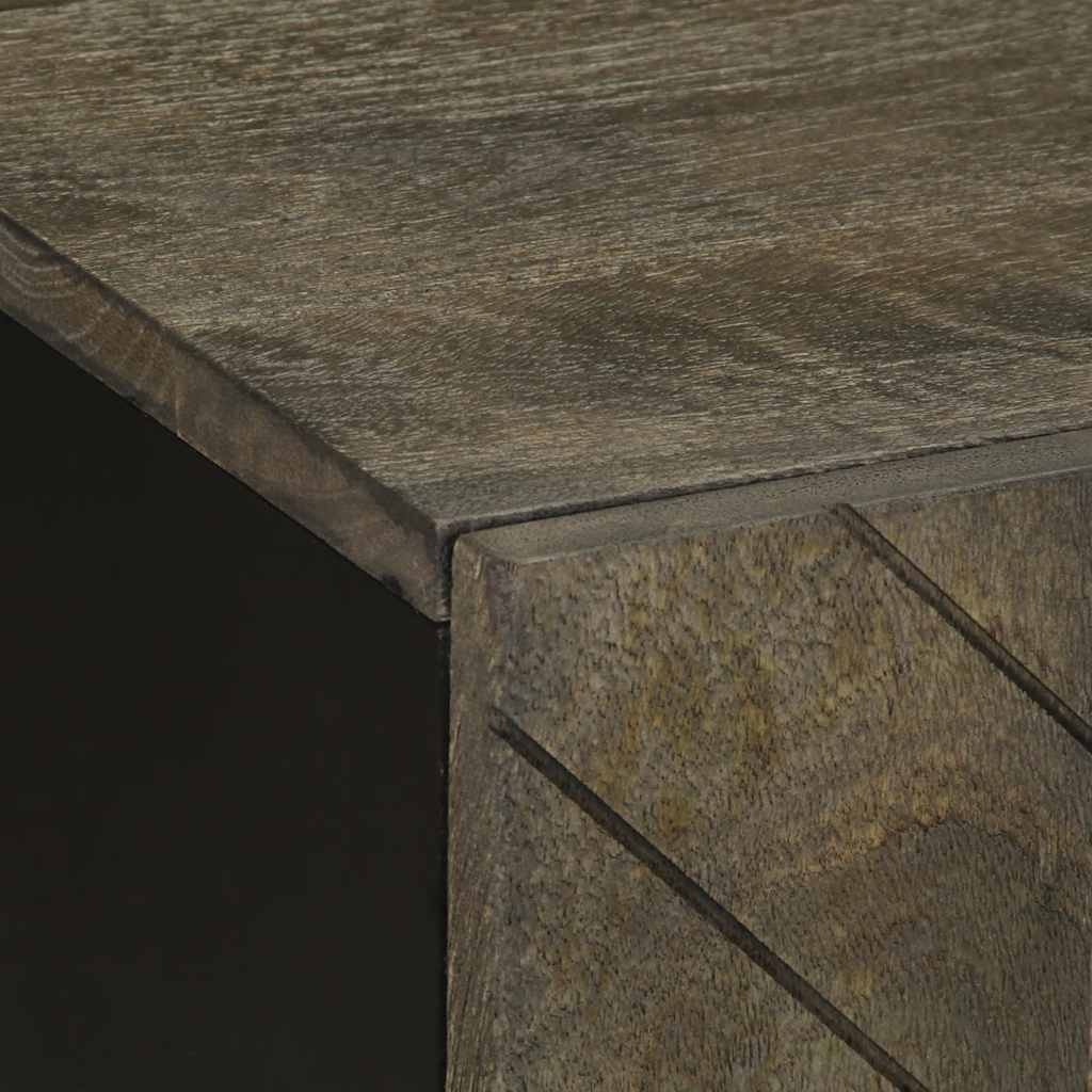 Έπιπλο Τηλεόρασης Μαύρο 105 x 33 x 46 εκ. από Μασίφ Ξύλο Μάνγκο