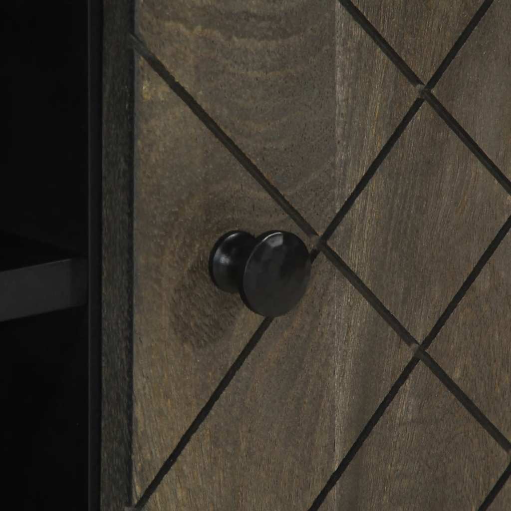 Έπιπλο Τηλεόρασης Μαύρο 105 x 33 x 46 εκ. από Μασίφ Ξύλο Μάνγκο