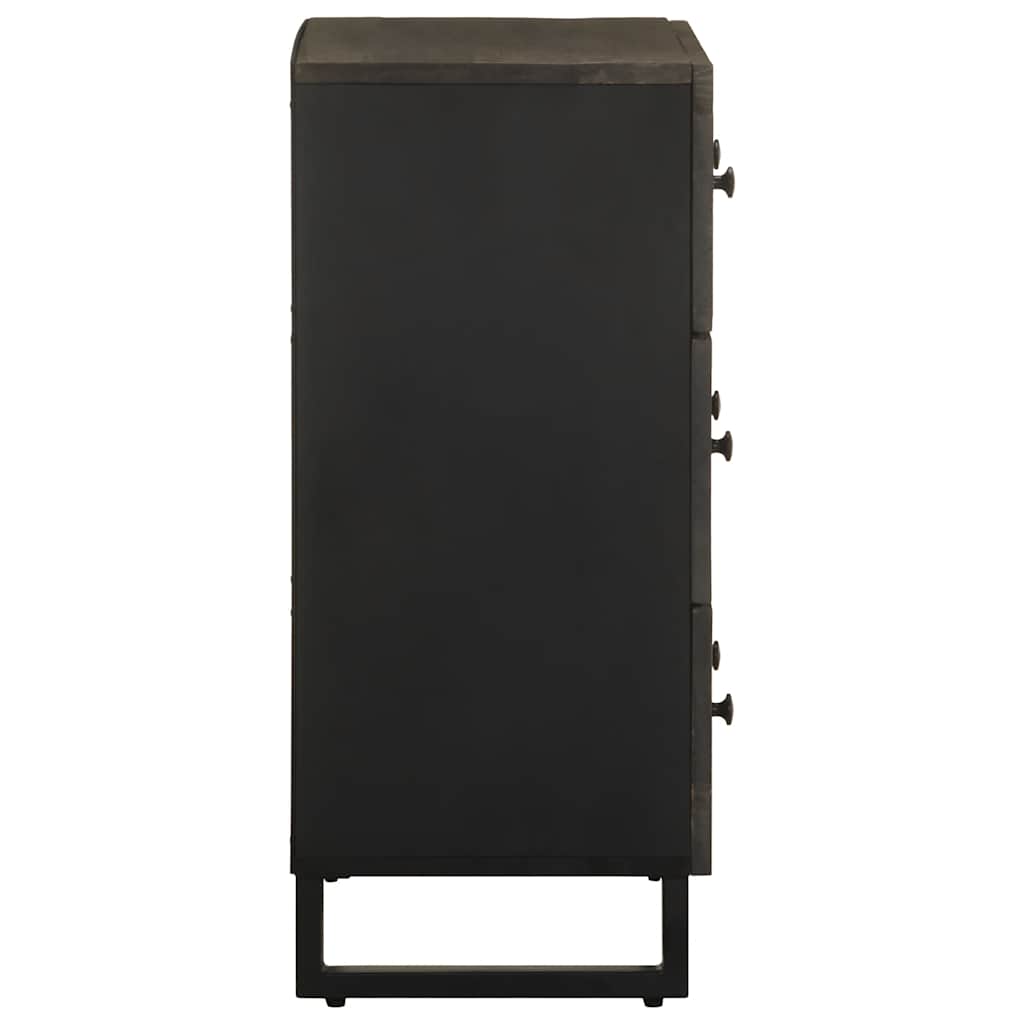 Μπουφές Μαύρο 60x33x75 cm Μασίφ Ξύλο Μάνγκο