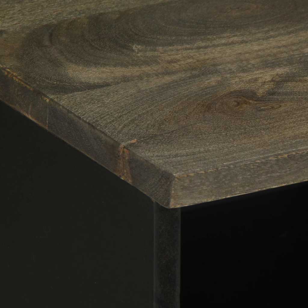 Έπιπλο Τηλεόρασης Μαύρο 100 x 33 x 46 εκ. από Μασίφ Ξύλο Μάνγκο