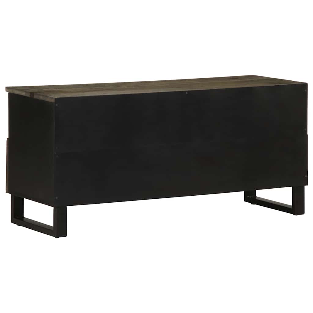 Έπιπλο Τηλεόρασης Μαύρο 100 x 33 x 46 εκ. από Μασίφ Ξύλο Μάνγκο