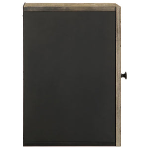 Επίτοιχο ντουλάπι μπάνιου Μαύρο 38x33x48 cm Μάνγκο μασίφ ξύλο