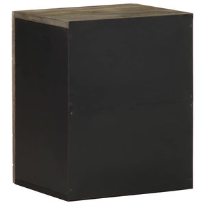 Επίτοιχο ντουλάπι μπάνιου Μαύρο 38x33x48 cm Μάνγκο μασίφ ξύλο