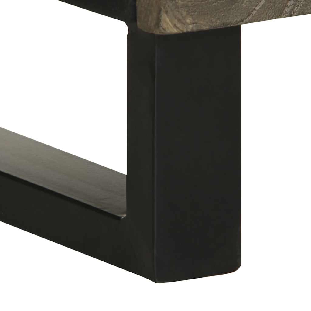 Ντουλάπι Μπάνιου Μαύρο 38 x 33 x 160 εκ. από Μασίφ Ξύλο Μάνγκο