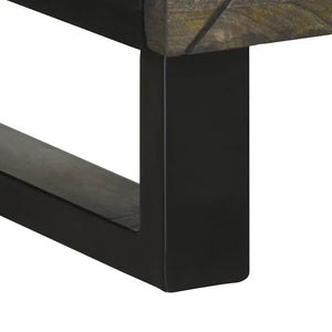 Σκευοθήκη μαύρο 40x33x75 cm μασίφ ξύλο Μάνγκο