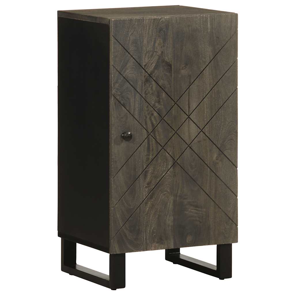 Σκευοθήκη μαύρο 40x33x75 cm μασίφ ξύλο Μάνγκο