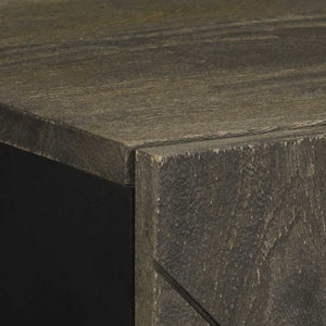 Σκευοθήκη μαύρο 40x33x75 cm μασίφ ξύλο Μάνγκο