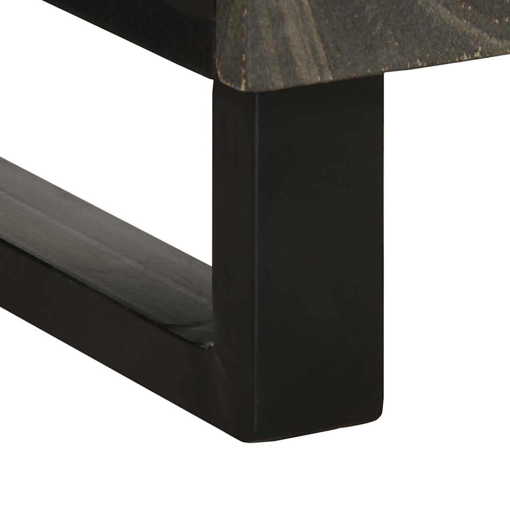 Σκευοθήκη μαύρο 40x33x75 cm μασίφ ξύλο Μάνγκο