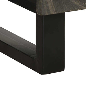 Σκευοθήκη μαύρο 40x33x75 cm μασίφ ξύλο Μάνγκο