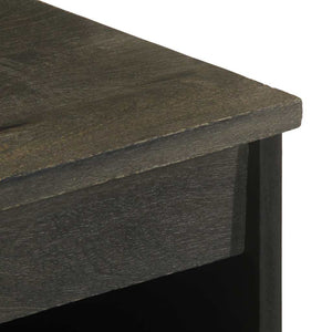 Μπουφές Μαύρο 60x33x75 cm Μασίφ Ξύλο Μάνγκο