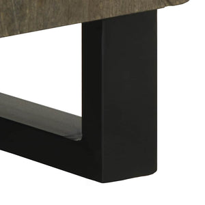 Μπουφές Μαύρο 60x33x75 cm Μασίφ Ξύλο Μάνγκο