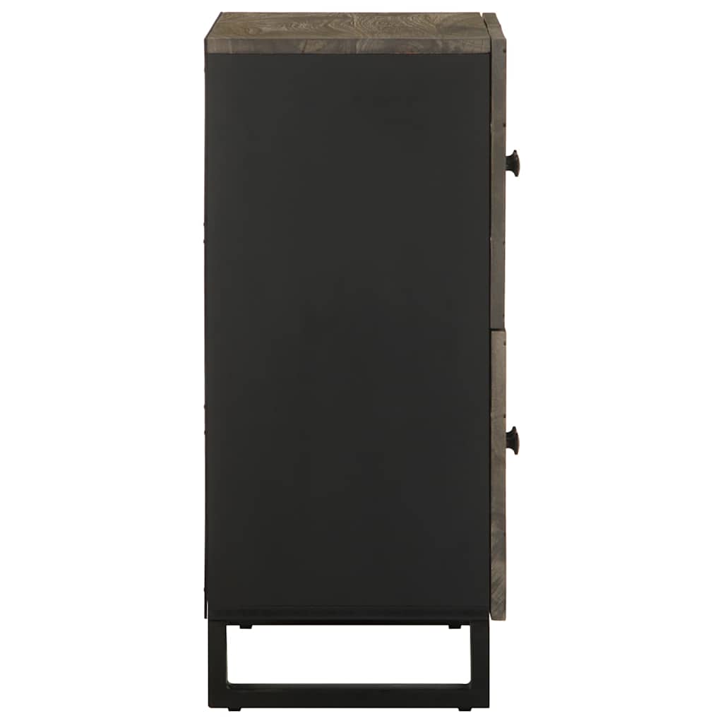 Μπουφές Μαύρο 60x33x75 cm Μασίφ Ξύλο Μάνγκο