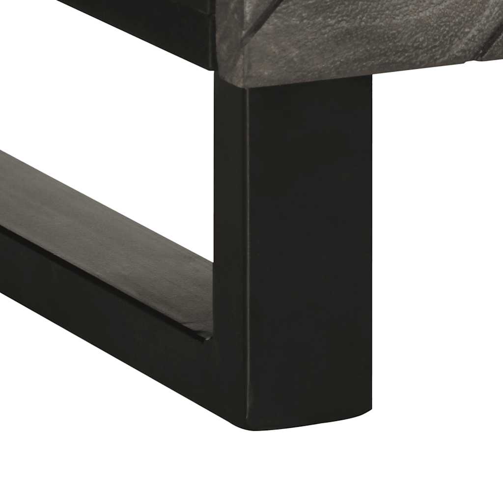 Μπουφές Μαύρο 60x33x75 cm Μασίφ Ξύλο Μάνγκο