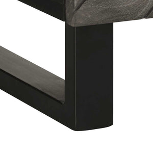 Μπουφές Μαύρο 60x33x75 cm Μασίφ Ξύλο Μάνγκο
