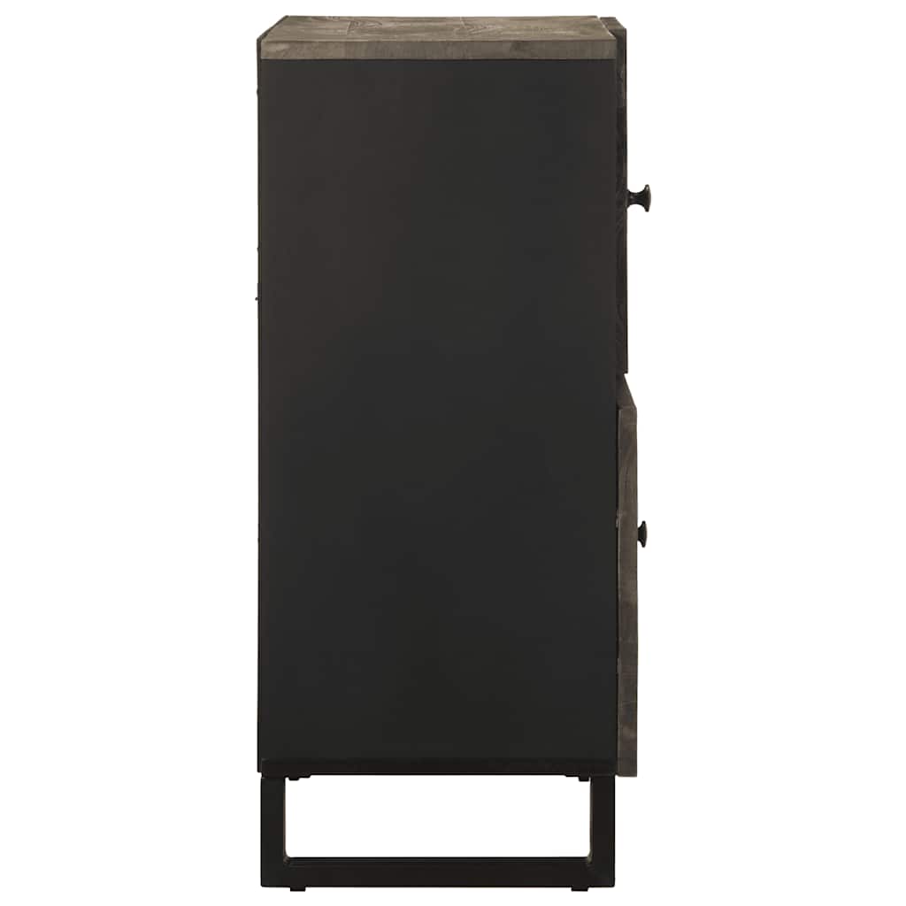 Σκευοθήκη Μαύρο 80x33x75 cm μασίφ ξύλο Μάνγκο