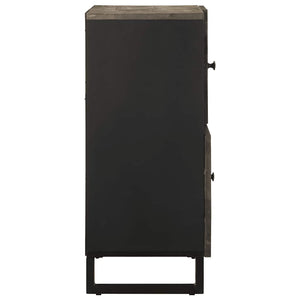 Σκευοθήκη Μαύρο 80x33x75 cm μασίφ ξύλο Μάνγκο