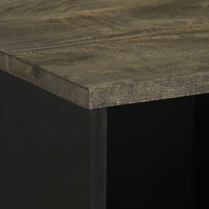 Σκευοθήκη Μαύρο 80x33x75 cm μασίφ ξύλο Μάνγκο
