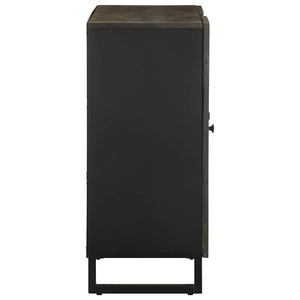 Σκευοθήκη μαύρο 90x33x75 cm μασίφ ξύλο Μάνγκο