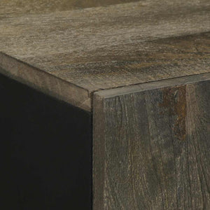 Σκευοθήκη μαύρο 90x33x75 cm μασίφ ξύλο Μάνγκο