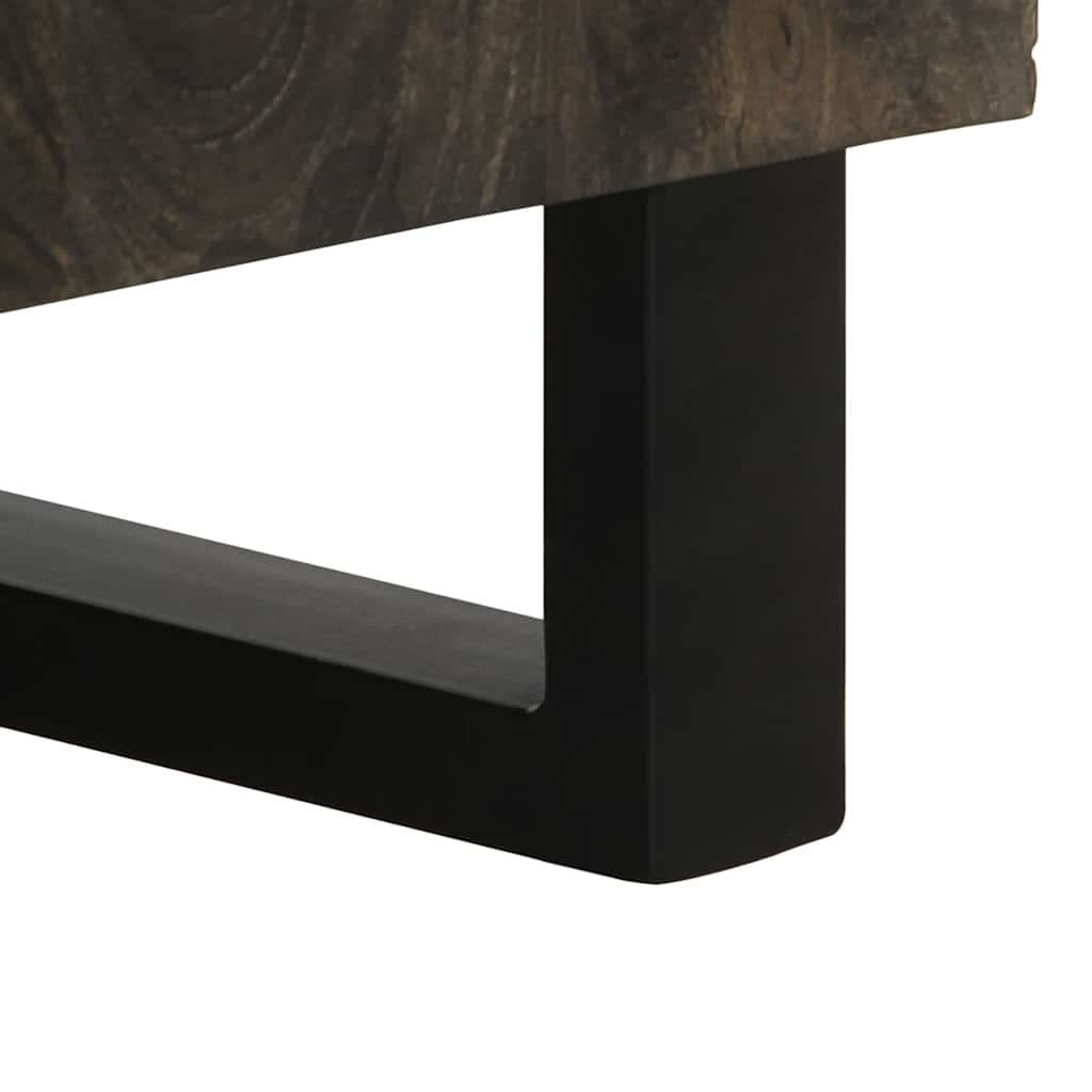 Σκευοθήκη μαύρο 90x33x75 cm μασίφ ξύλο Μάνγκο