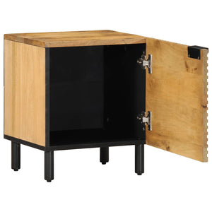 Κομοδίνα 2 τεμάχια καφέ 40x33x46 cm από μασίφ ξύλο Mango - Pakobazaar