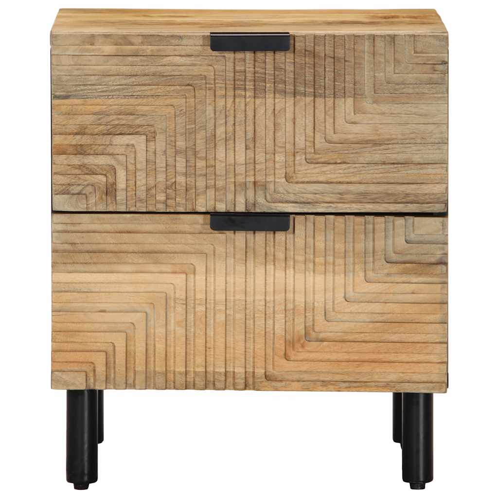 Κομοδίνο καφέ 40x33x46 cm από μασίφ ξύλο Mango - Pakobazaar