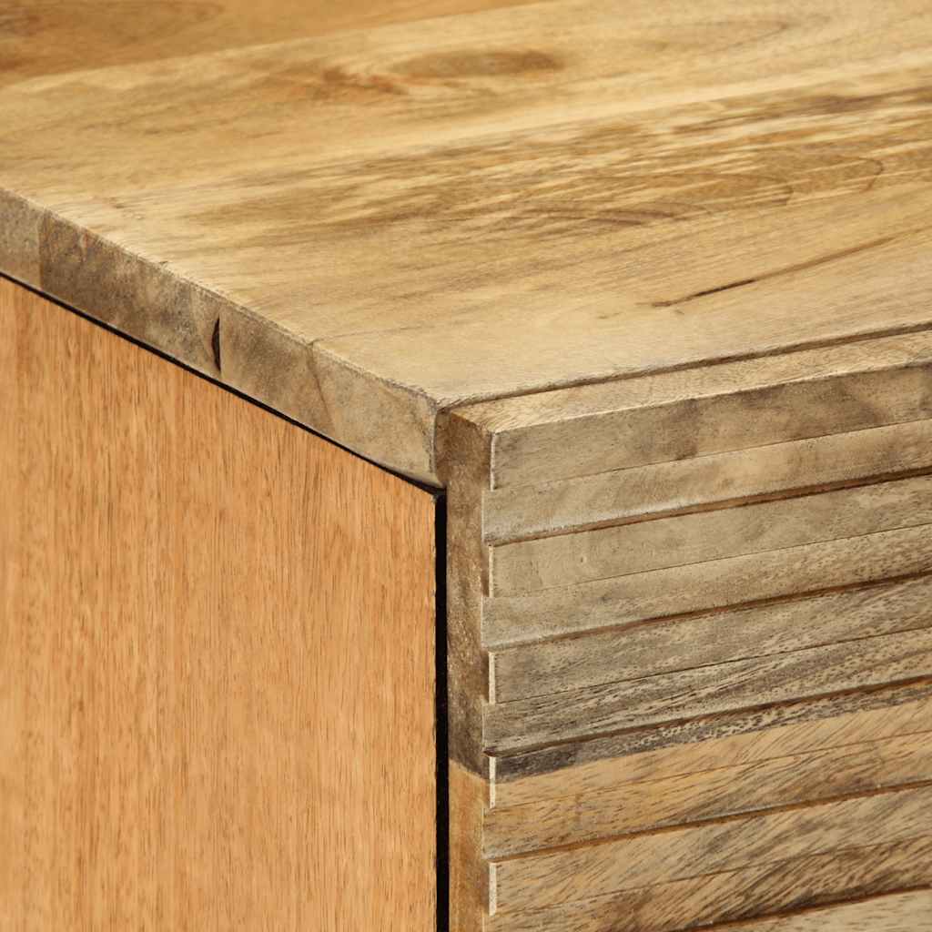 Κομοδίνα 2 τεμάχια καφέ 40x33x46 cm από μασίφ ξύλο Mango