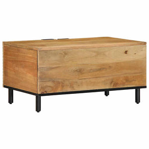 Τραπεζάκι σαλονιού καφέ 80x50x40 cm μασίφ ξύλο Mango - Pakobazaar
