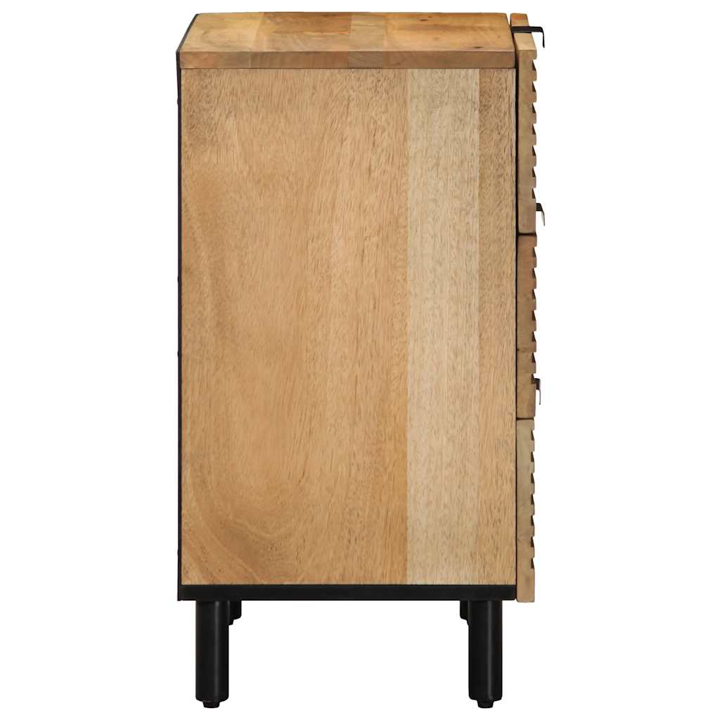 Κομοδίνο καφέ 50x33x60 cm μασίφ ξύλο Mango - Pakobazaar