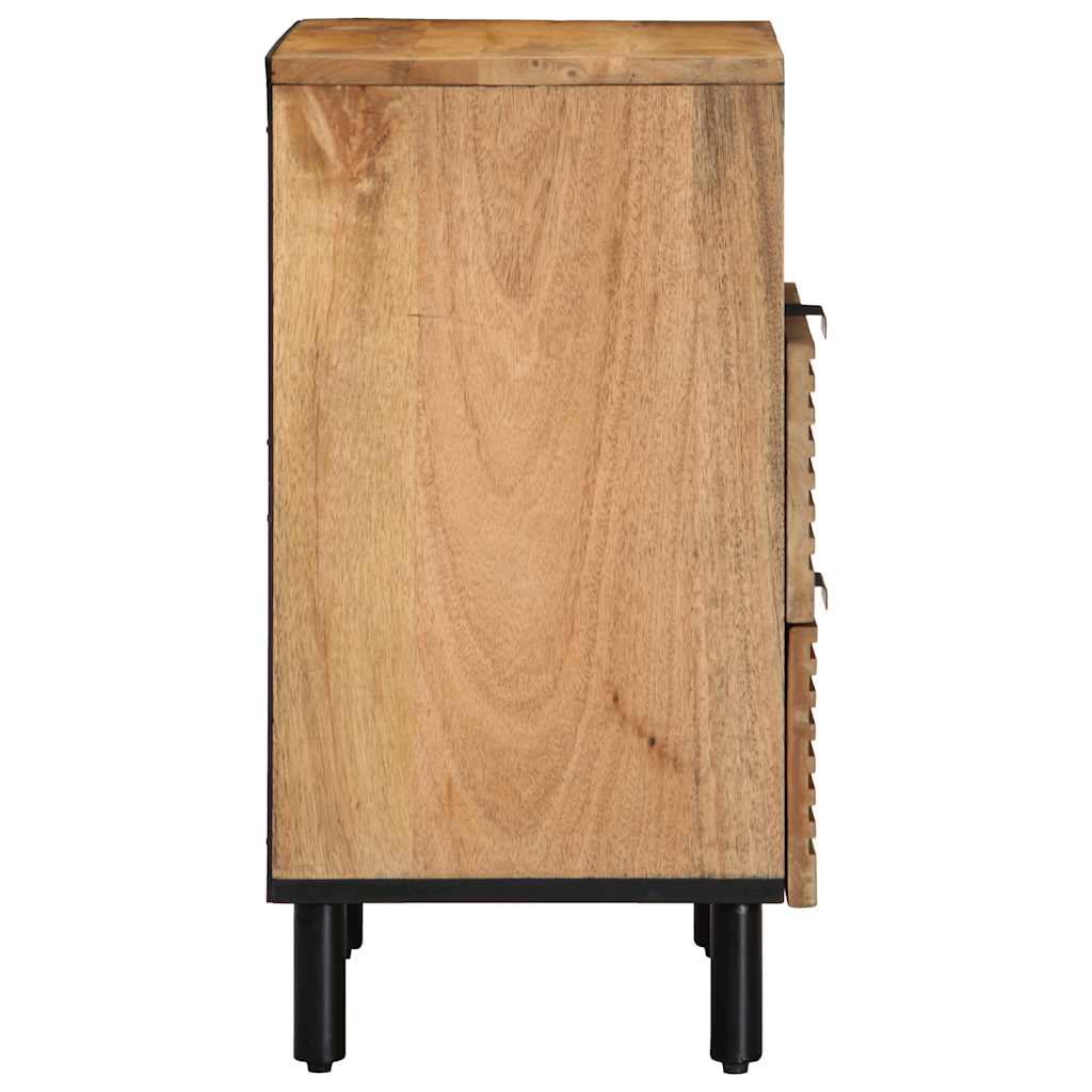 Κομοδίνο καφέ 50x33x60 cm μασίφ ξύλο Mango - Pakobazaar