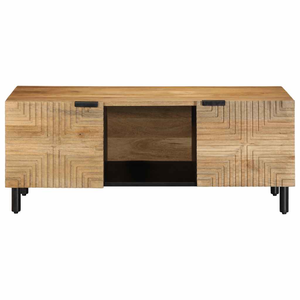 Τραπεζάκι σαλονιού καφέ 100x54x40 cm μασίφ ξύλο Mango